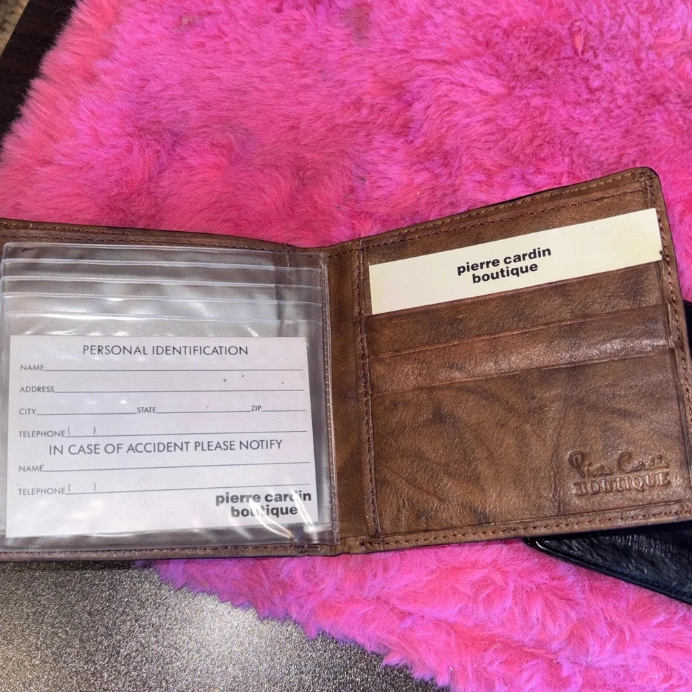 NWT VINTAGE WALLET BUNDLE! Pierre Cardin men's bifold wallet crafted